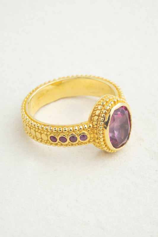 Pink Topaz Queen Ring